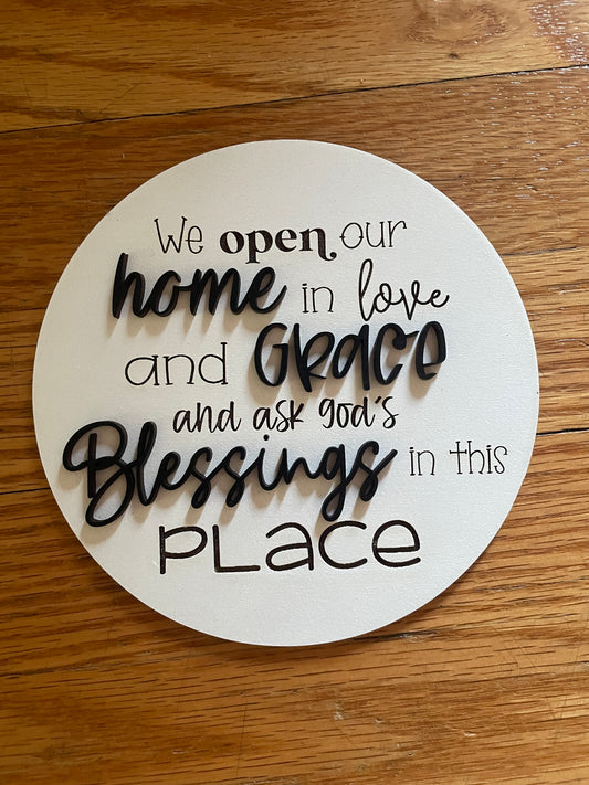 We open our home…round interchangeable insert