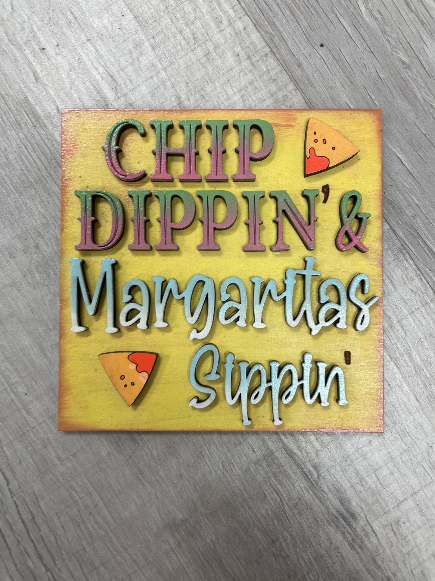 Tacos and Margaritas interchangeable square inserts