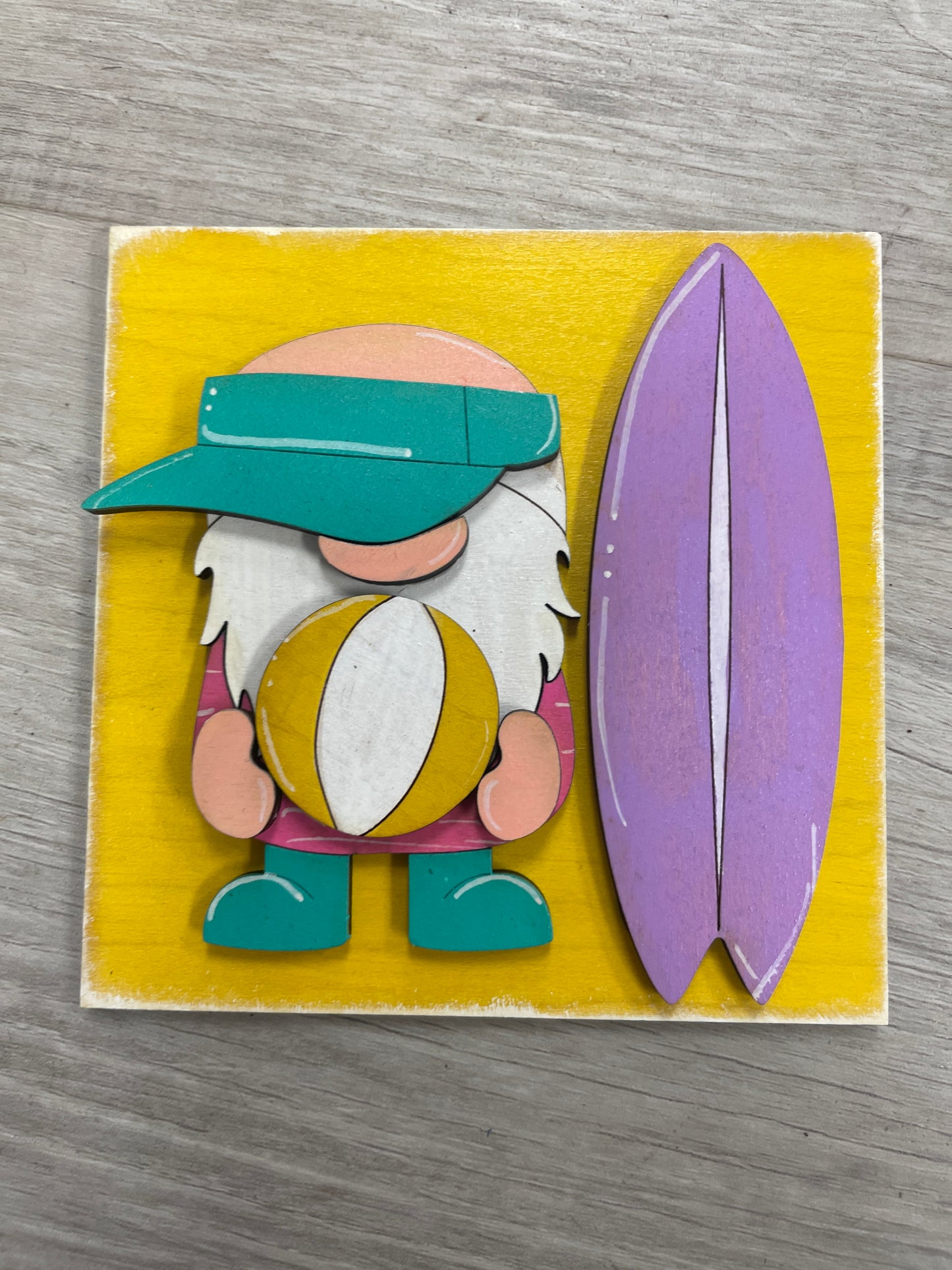 Summer gnomes interchangeable square inserts