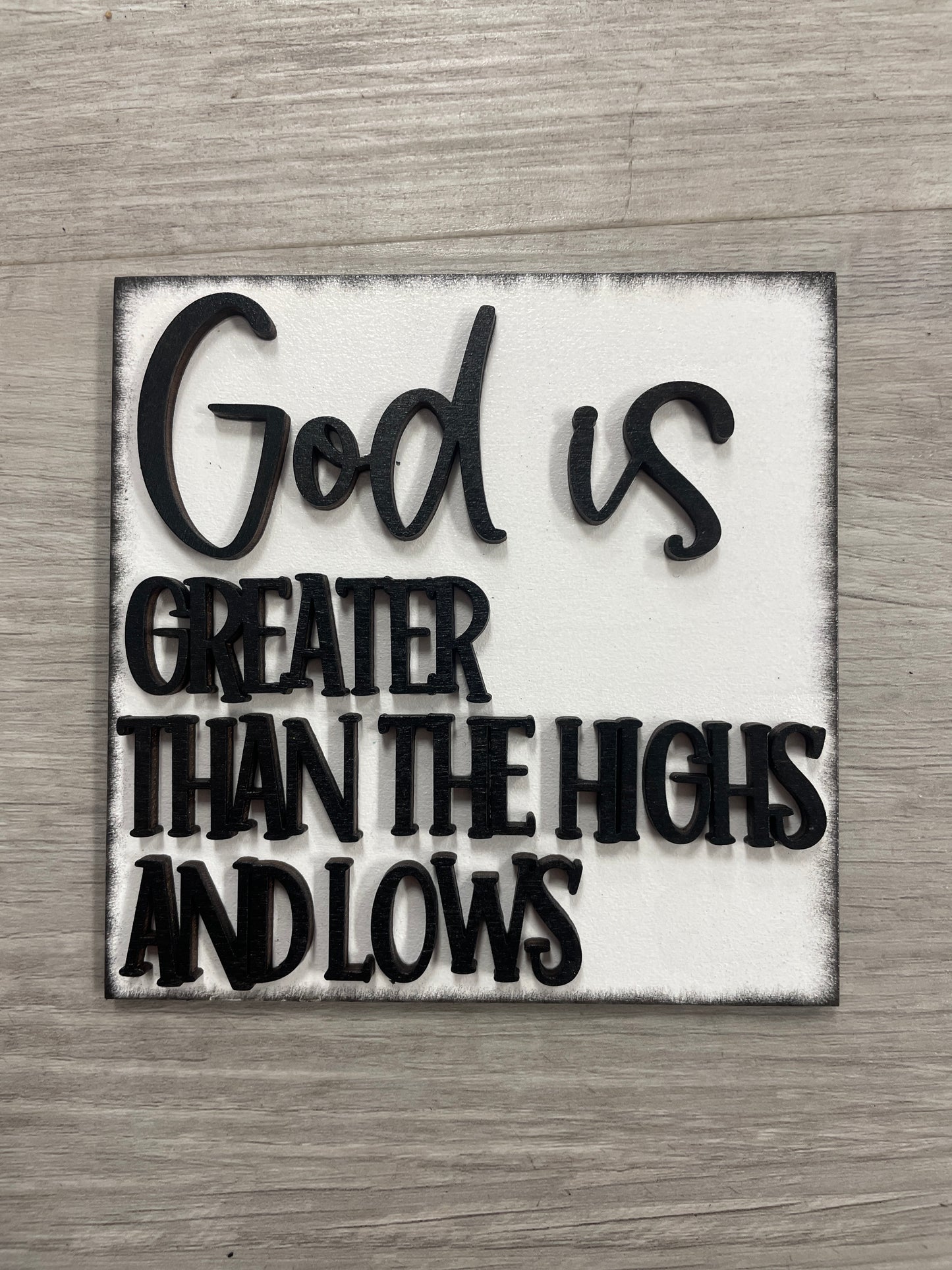 Faith themed interchangeable square inserts