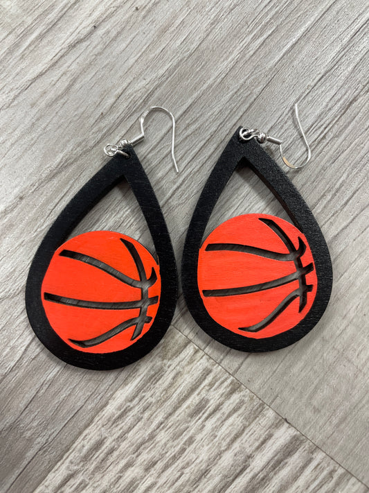 Basketball earrings