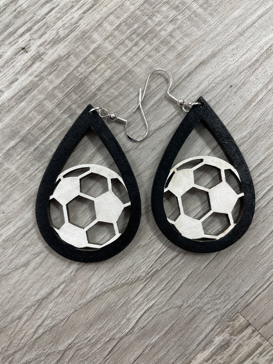 Soccer earrings