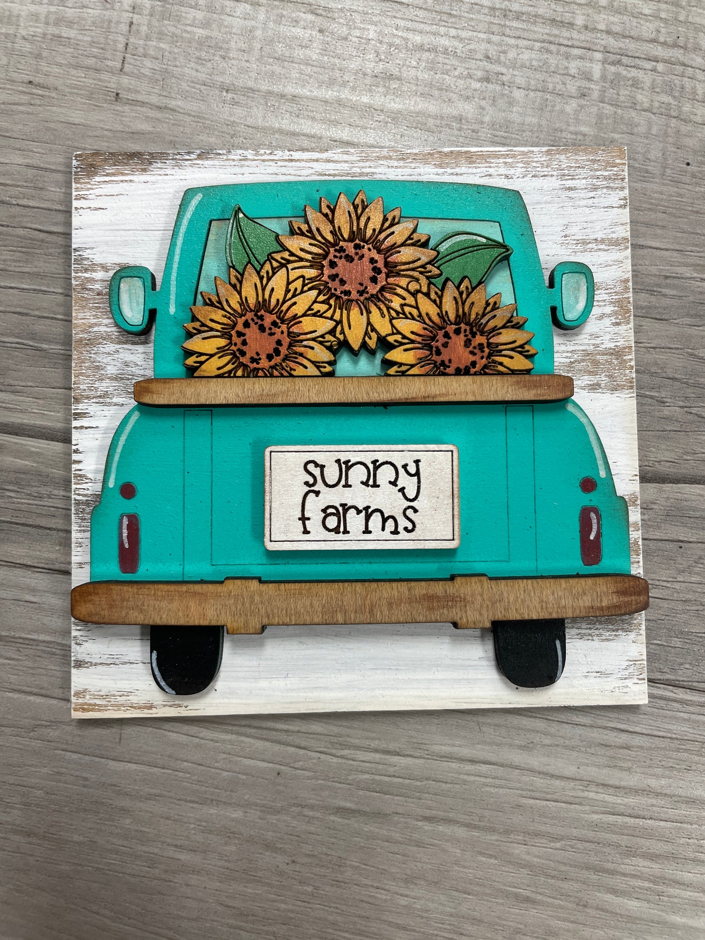 Sunflower themed interchangeable square and rectangle inserts