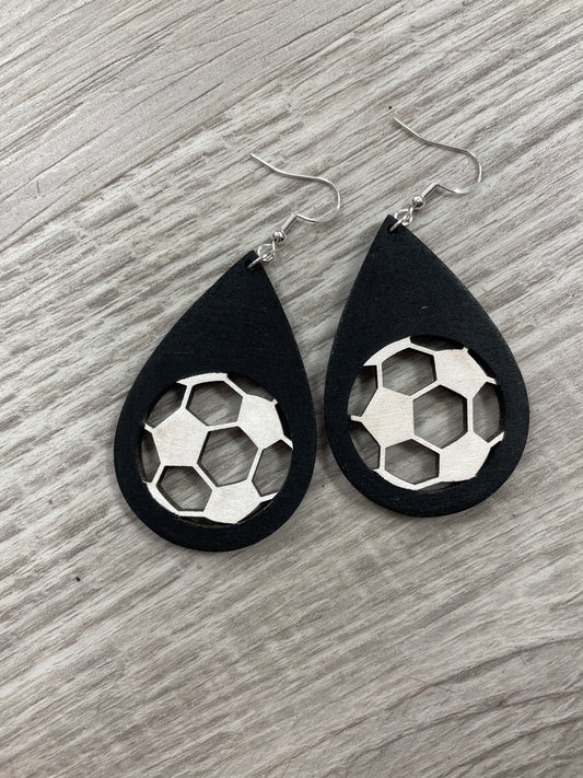 Soccer earrings