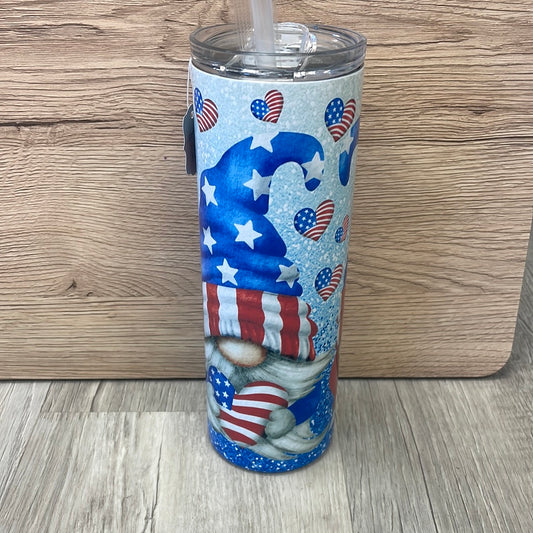 Gnome American flag 20oz tumbler