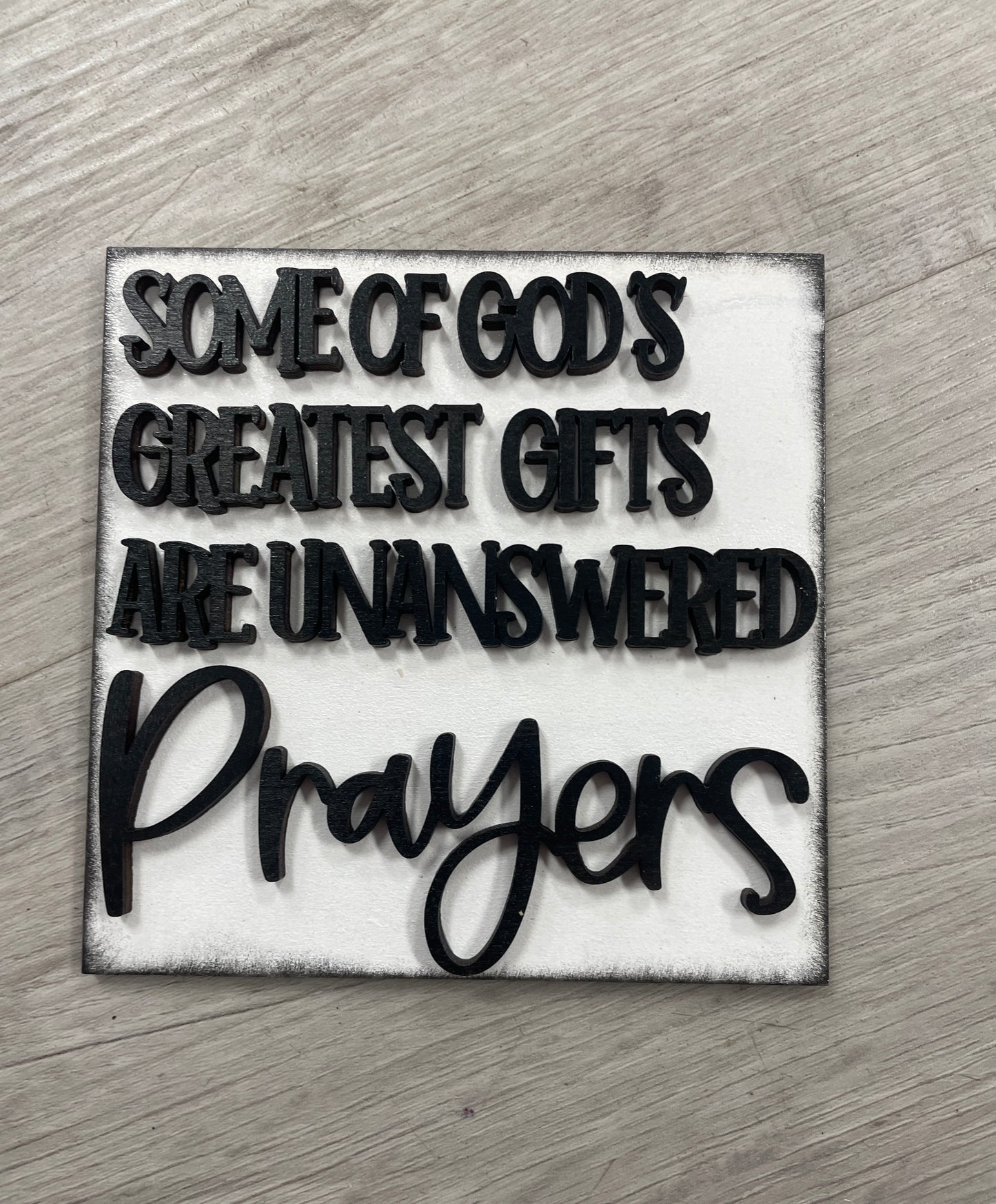 Faith themed interchangeable square inserts
