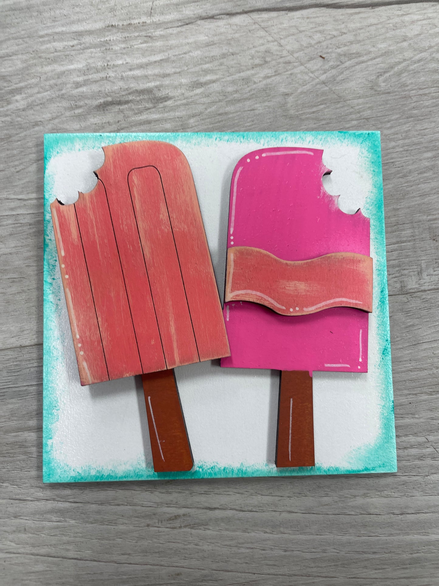 Summer themed interchangeable square inserts