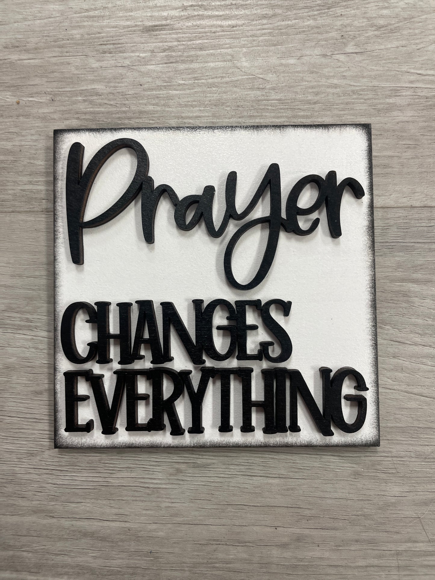 Faith themed interchangeable square inserts