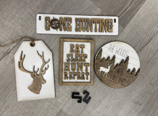 Gone Hunting interchangeable insert set for wagon/shelf