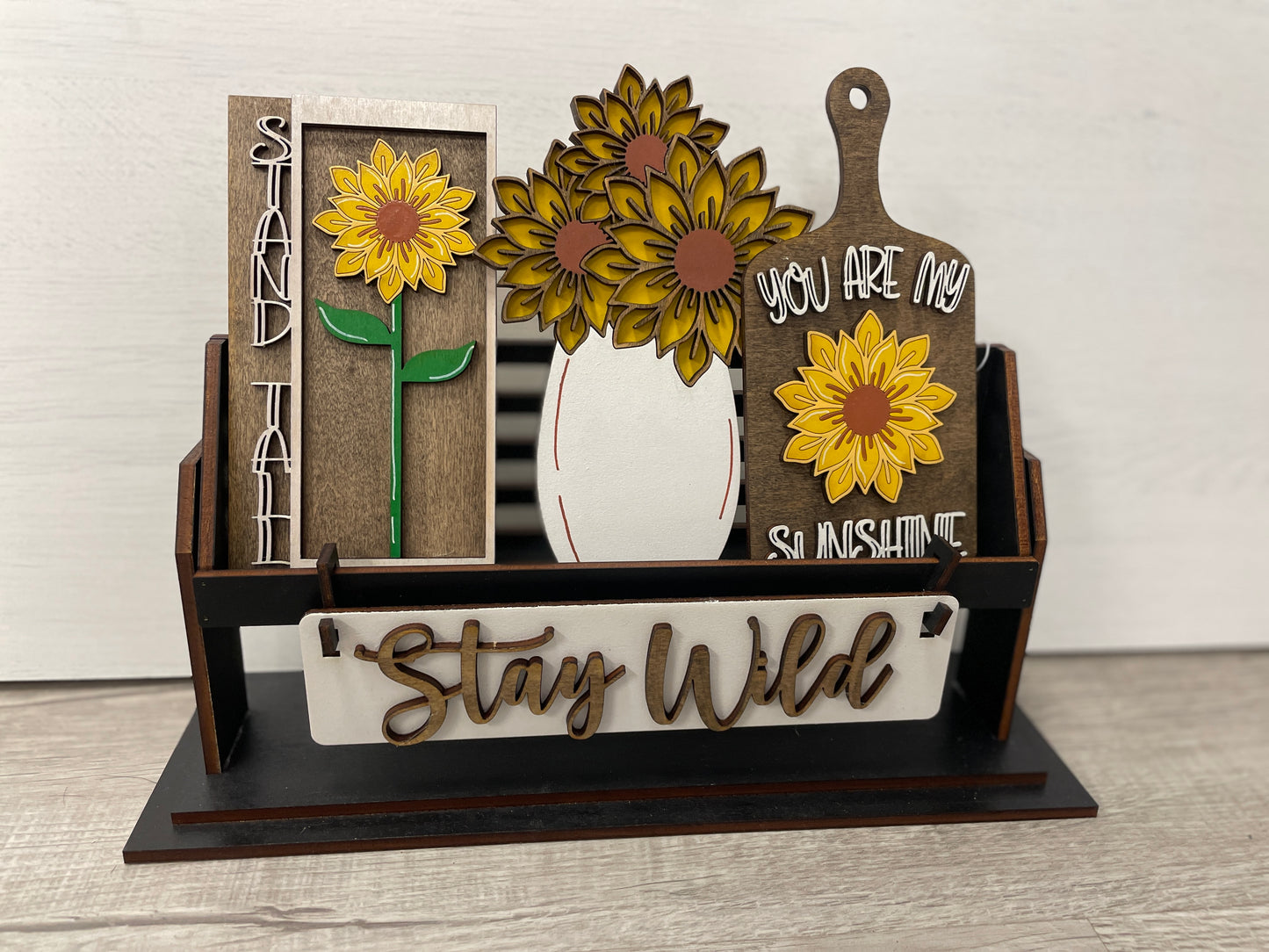 Stay Wild Sunflower wagon/shelf interchangeable insert set