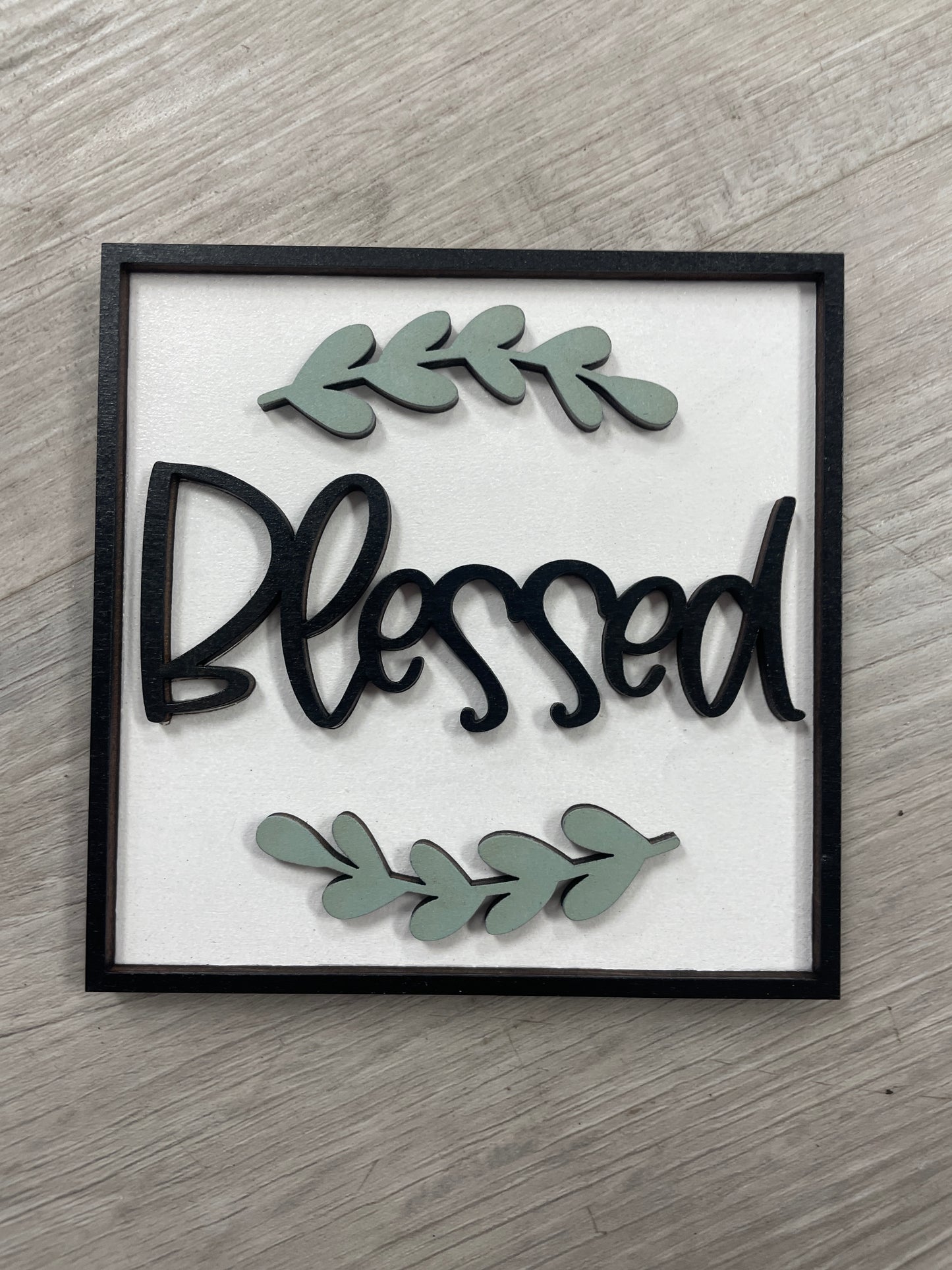 Faith themed interchangeable square inserts