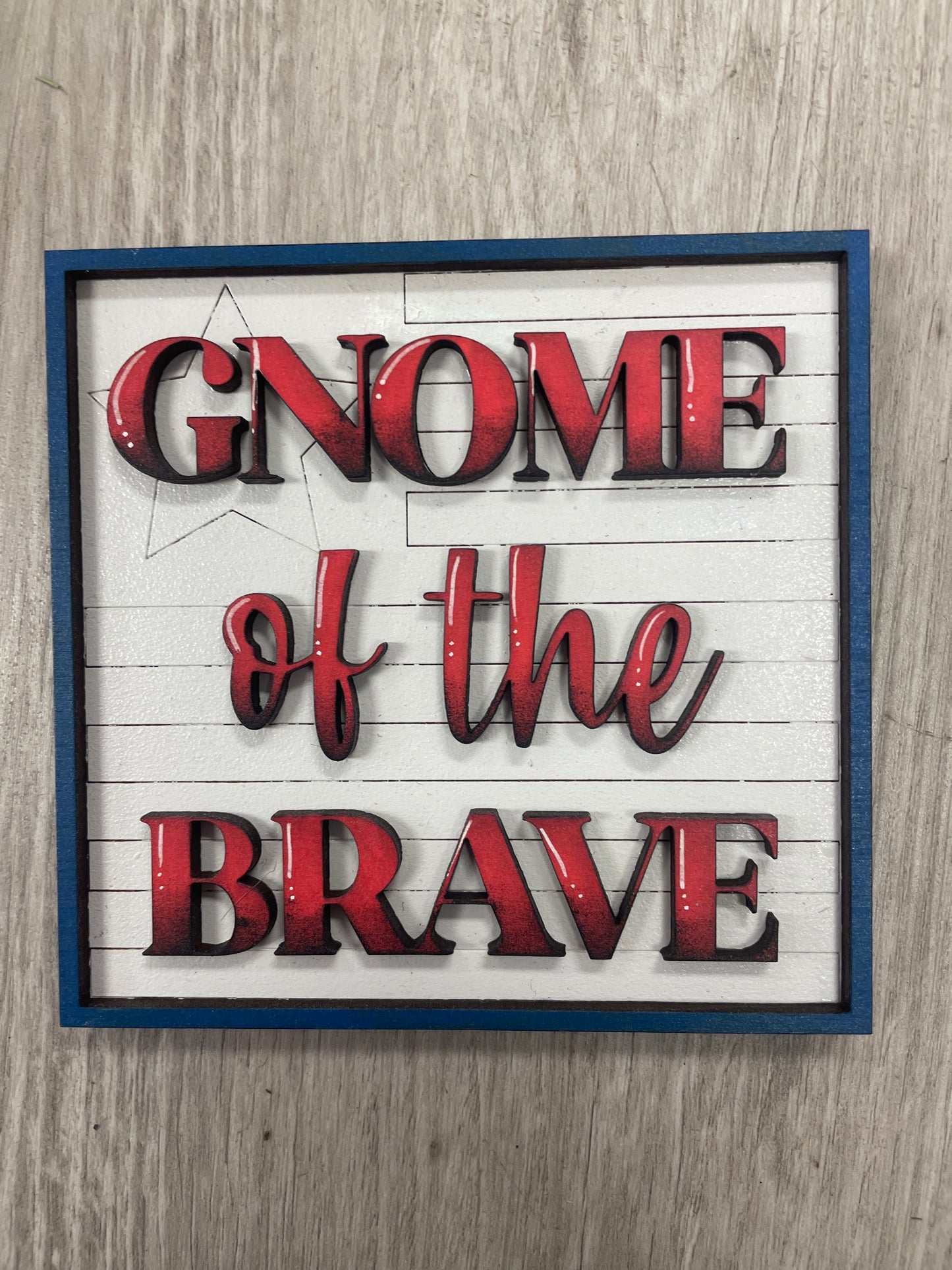 Fourth of July themed interchangeable square and rectangle inserts