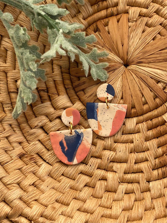 Coral navy cream