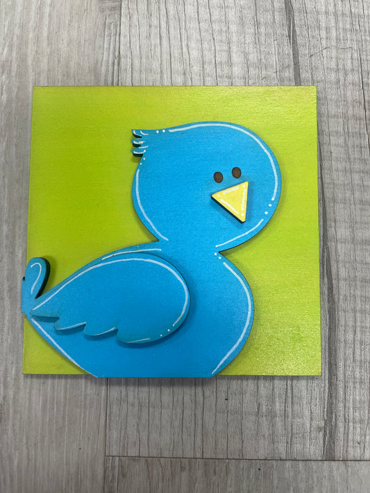 Blue bird square insert