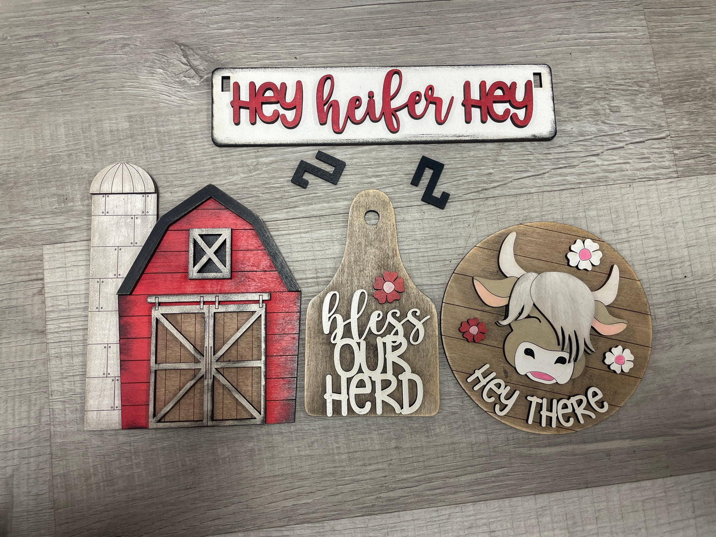 Hey heifer hey interchangeable insert set for wagon/shelf