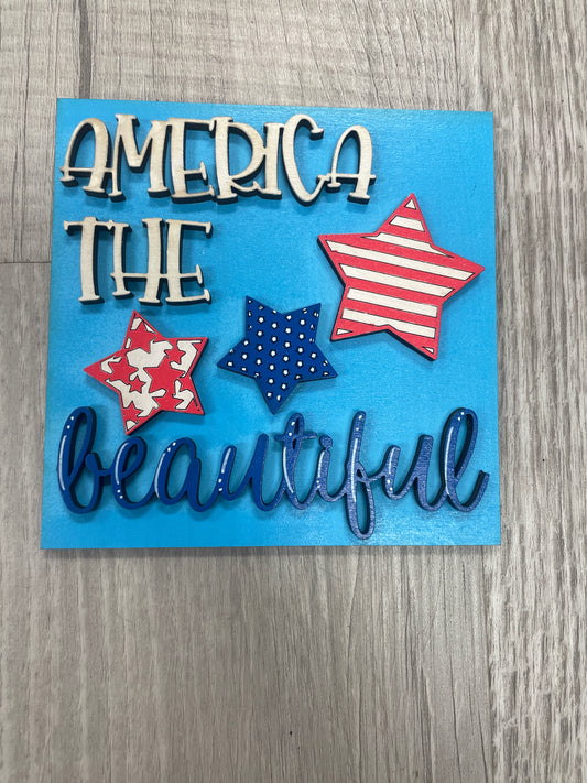 America the beautiful square insert