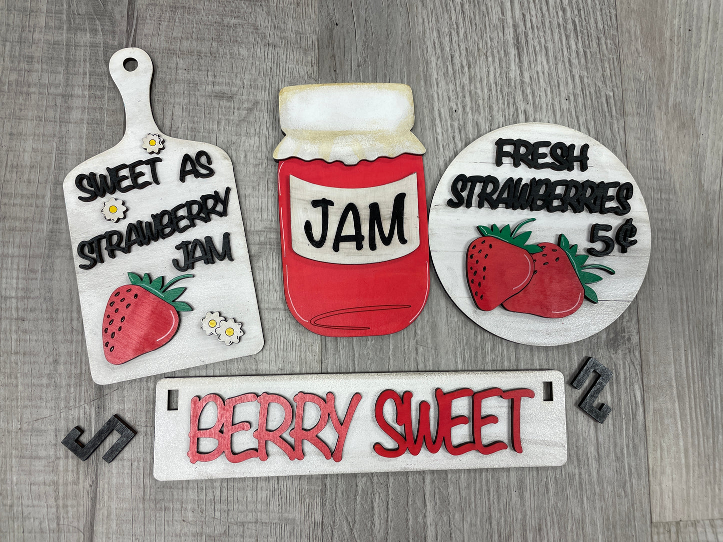 Berry sweet interchangeable wagon/shelf set