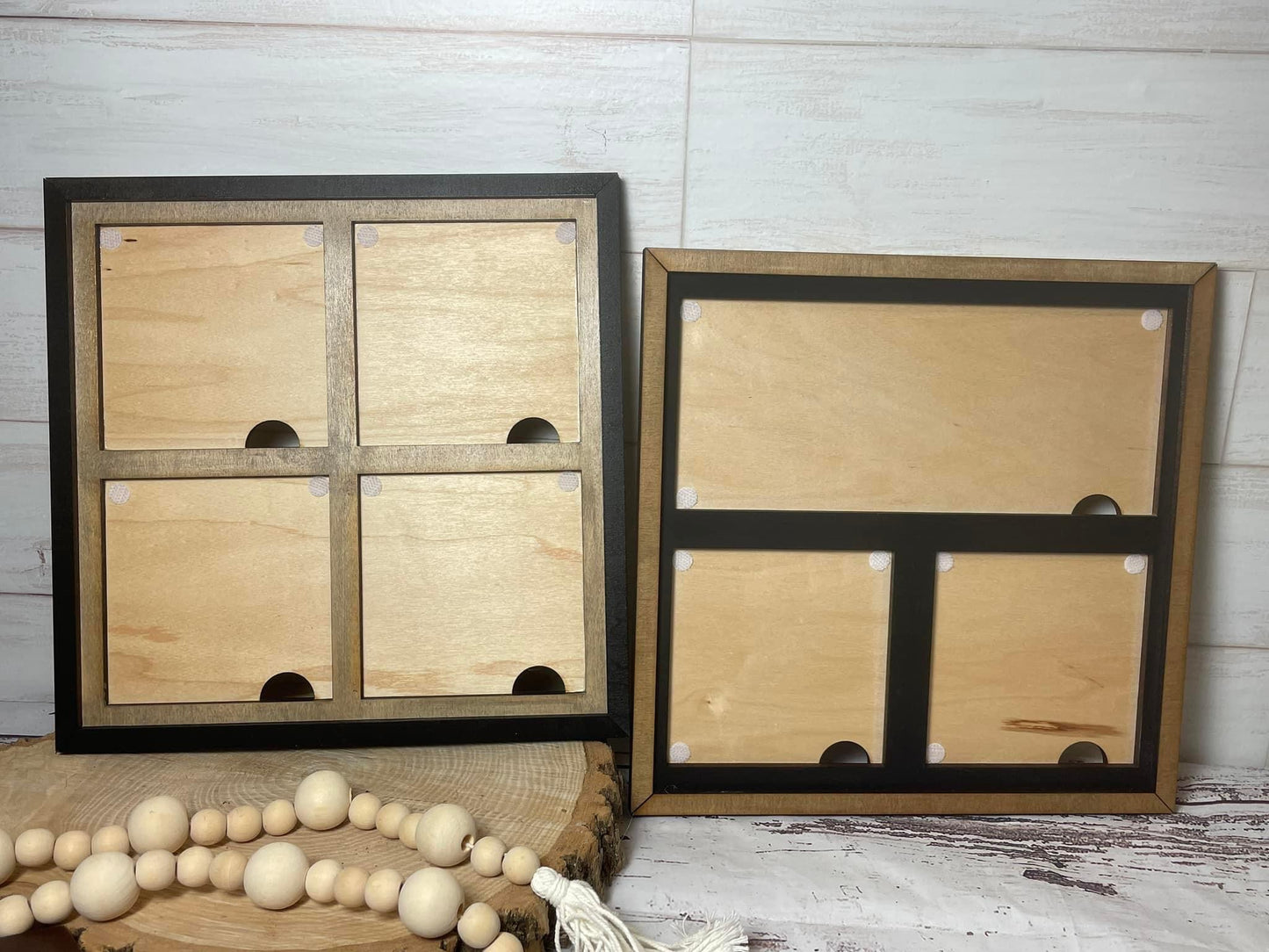 Ladders and frames for interchangeable square inserts