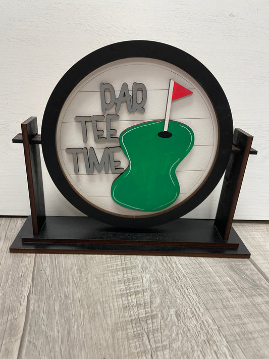 Par tee time golf green interchangeable round insert