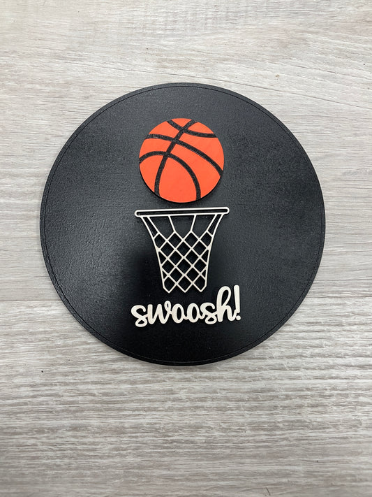 Round interchangeable insert- basketball