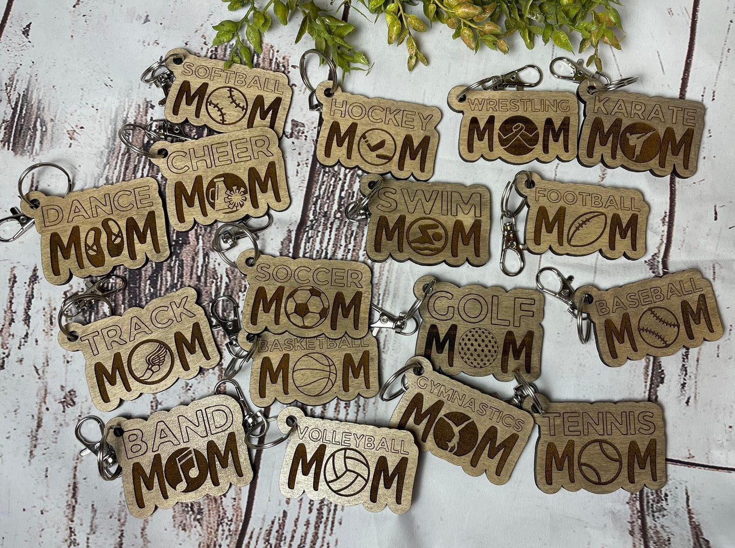 Sport mom key chains