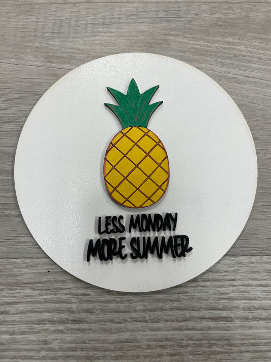 Less Monday pineapple round interchangeable insert