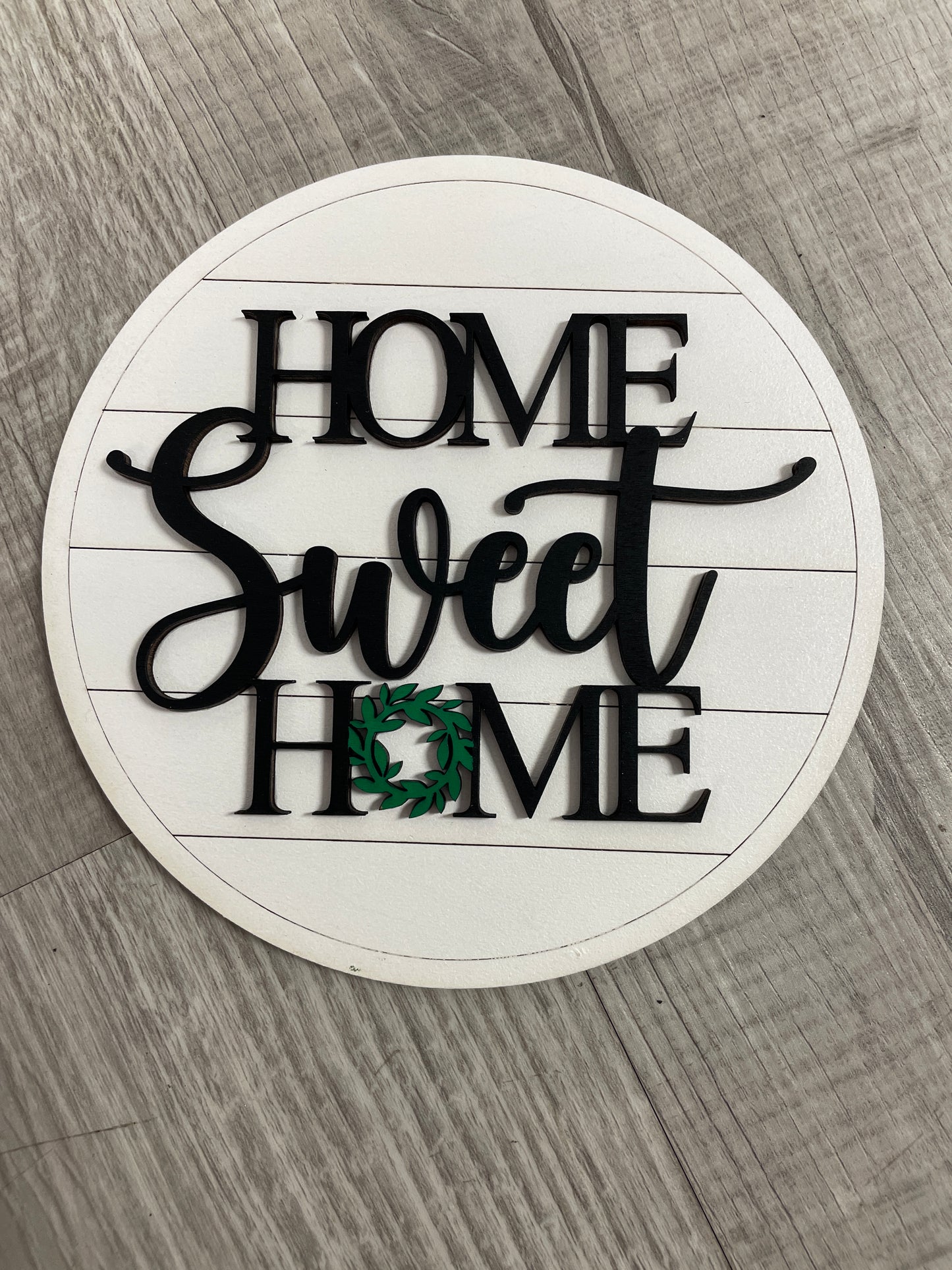 Home sweet home round interchangeable insert