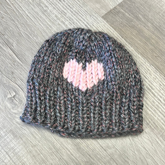 crochet heart hat