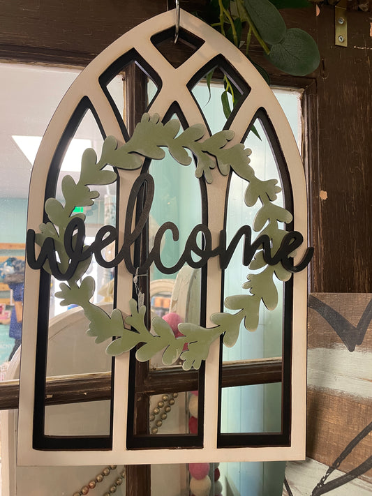 Welcome arched window