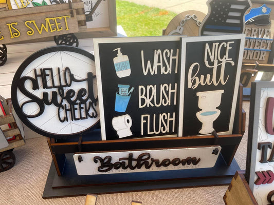 Bathroom wagon/shelf set