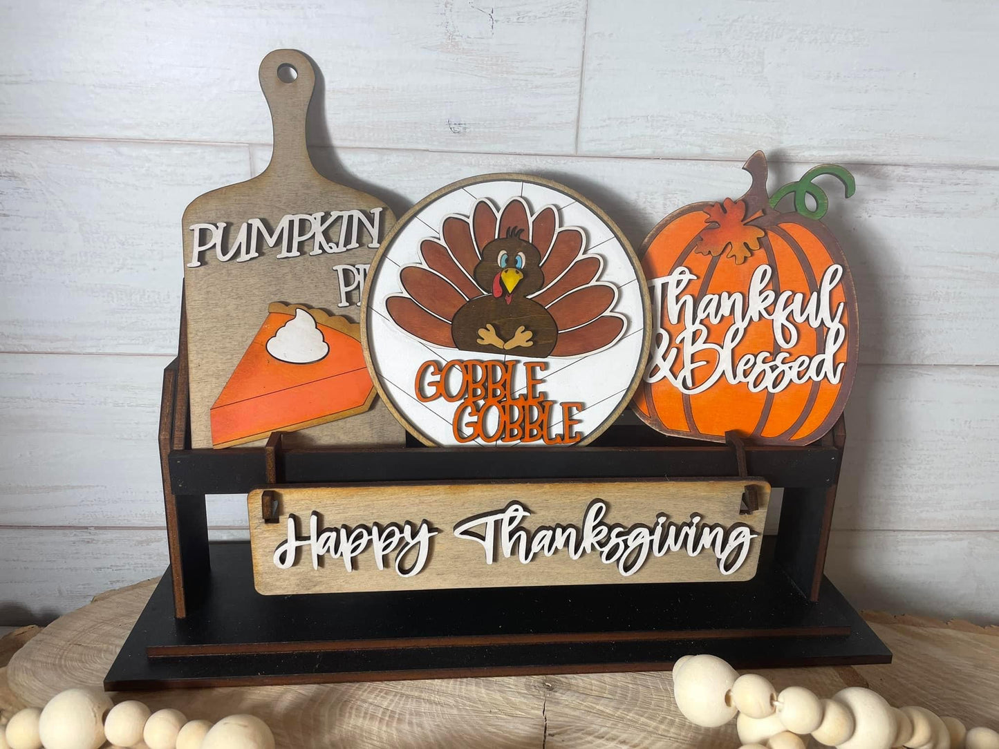 Happy Thanksgiving wagon/shelf set