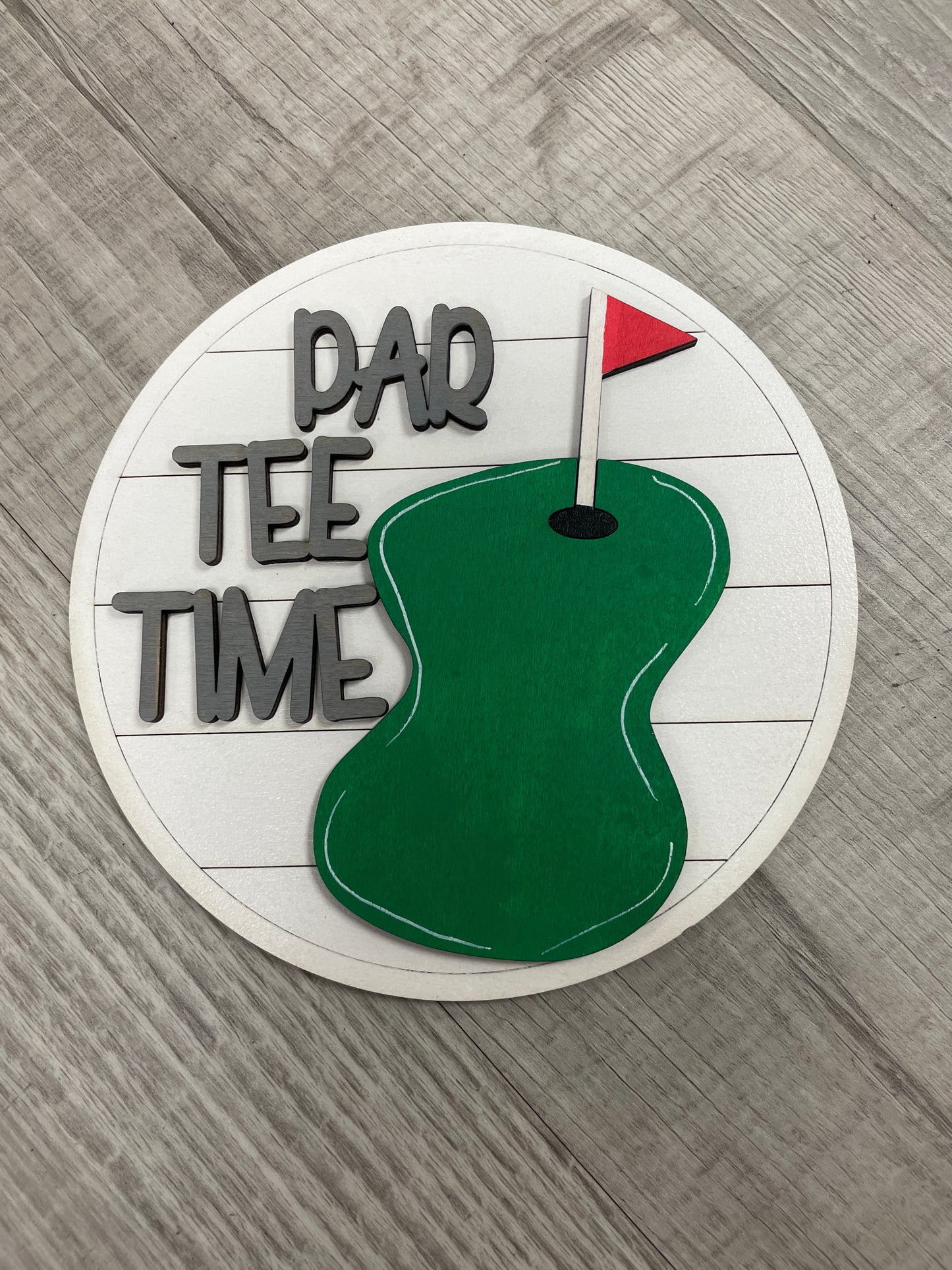 Par tee time golf green interchangeable round insert