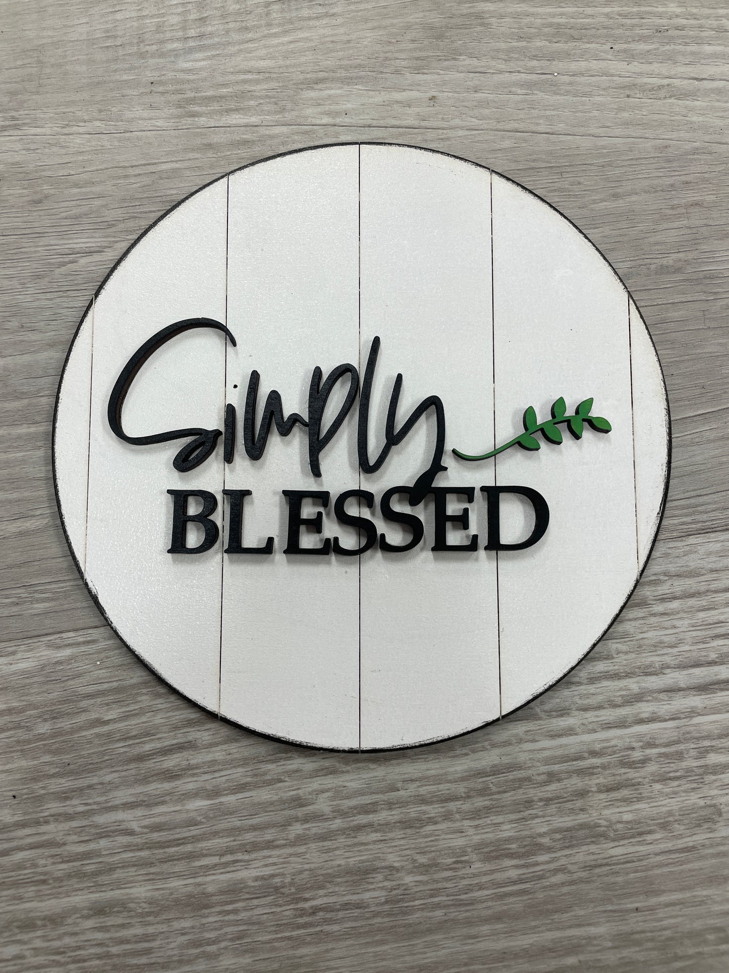 Round interchangeable insert - simply blessed
