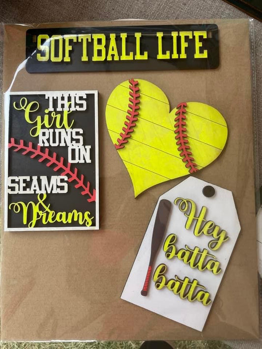 Softball life wagon/shelf set