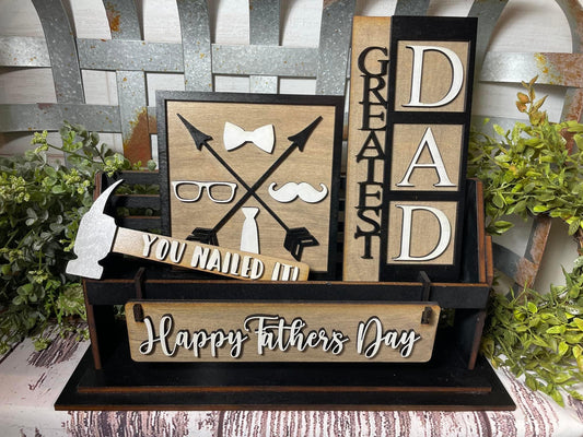 Happy Father’s Day wagon/shelf set