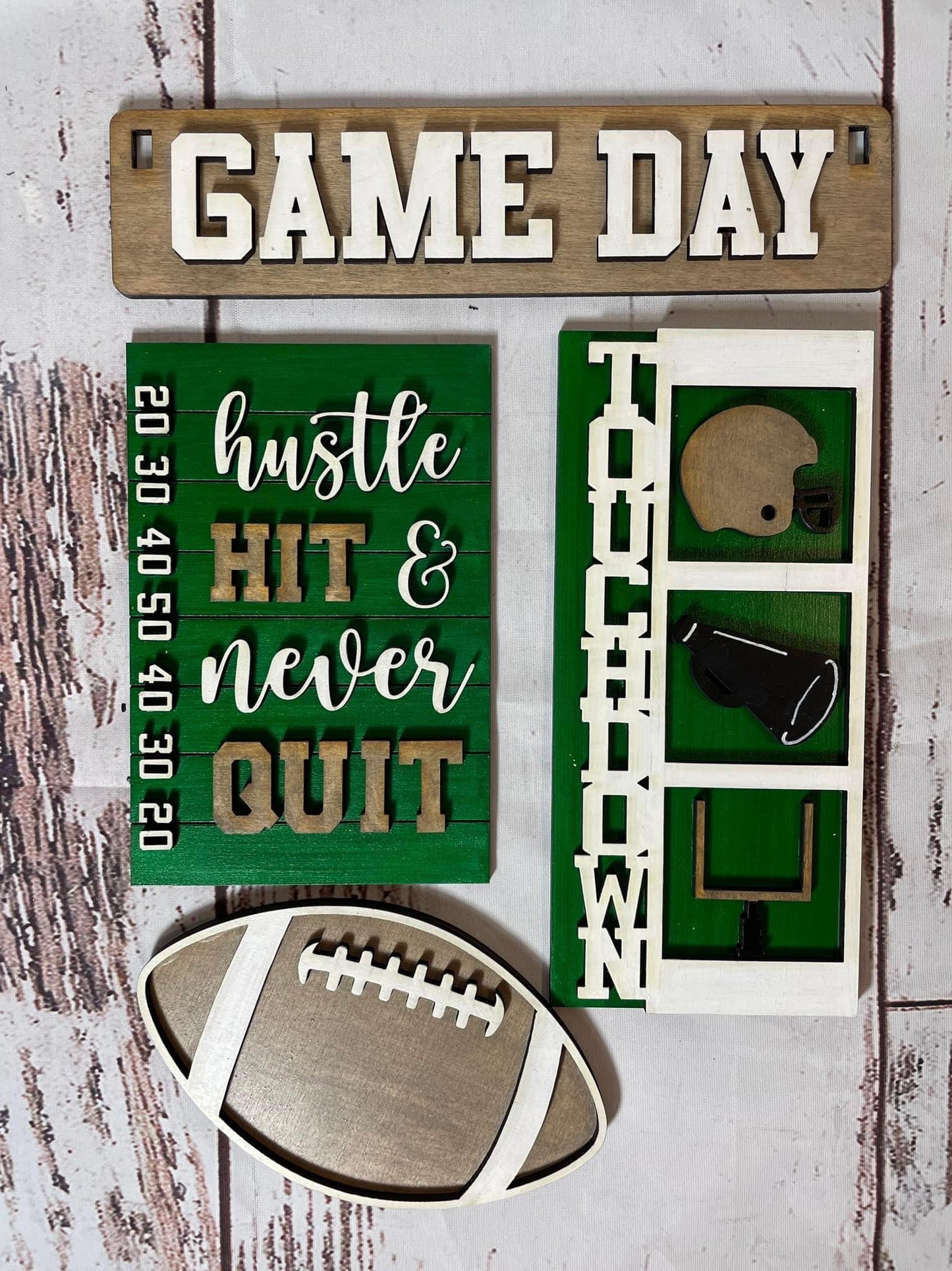 Game day- football wagon/shelf set