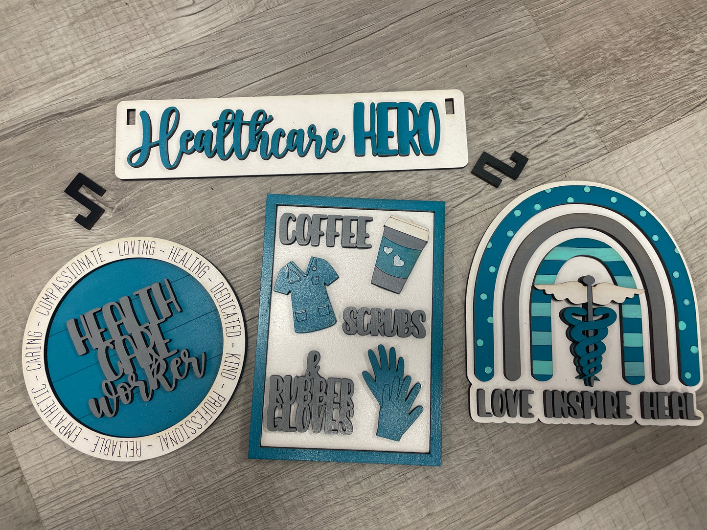 Healthcare hero interchangeable insert set for shelf/wagon