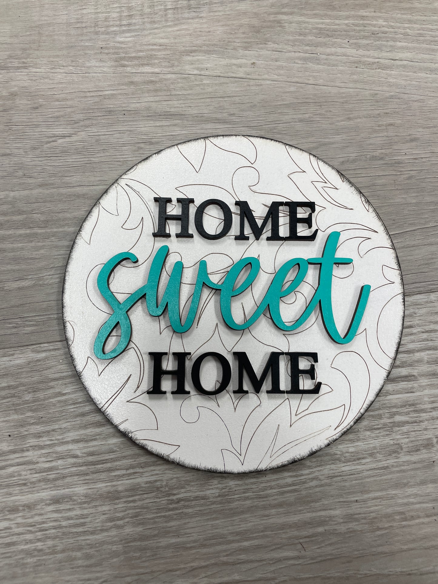 Home sweet home round interchangeable insert