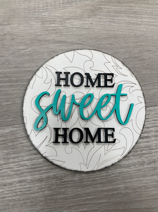 Home sweet home round interchangeable insert