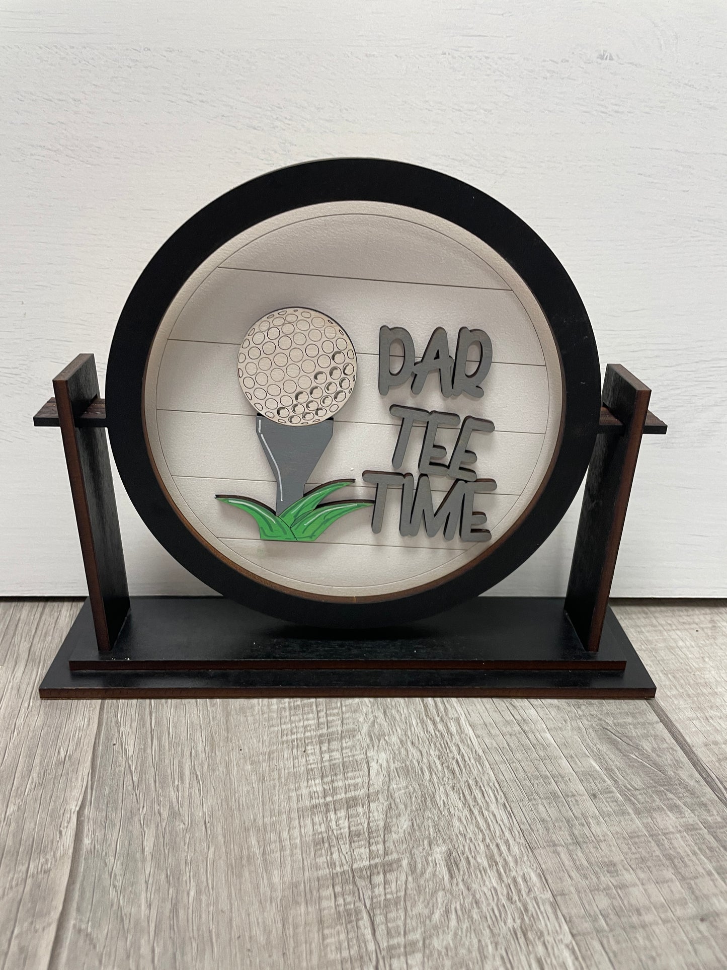 Par tee time golf round interchangeable insert