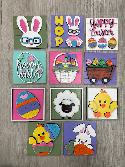 Easter interchangeable square inserts