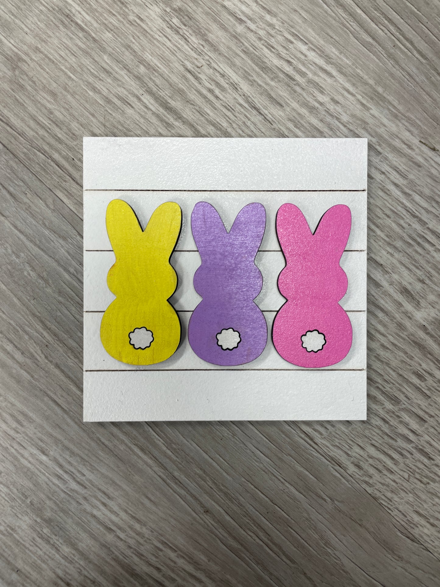 Marshmallow bunny interchangeable square insert
