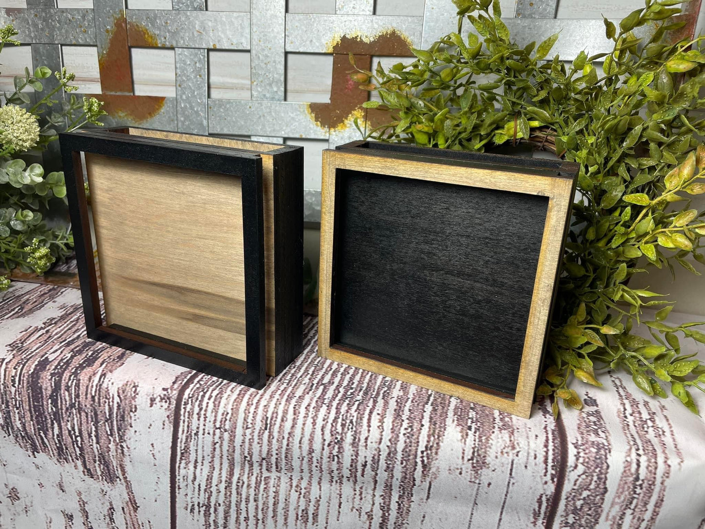 Ladders and frames for interchangeable square inserts