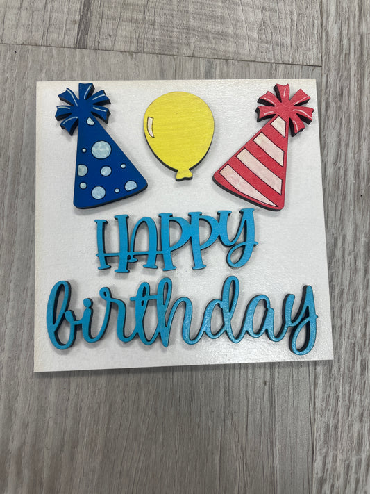 Happy birthday square insert
