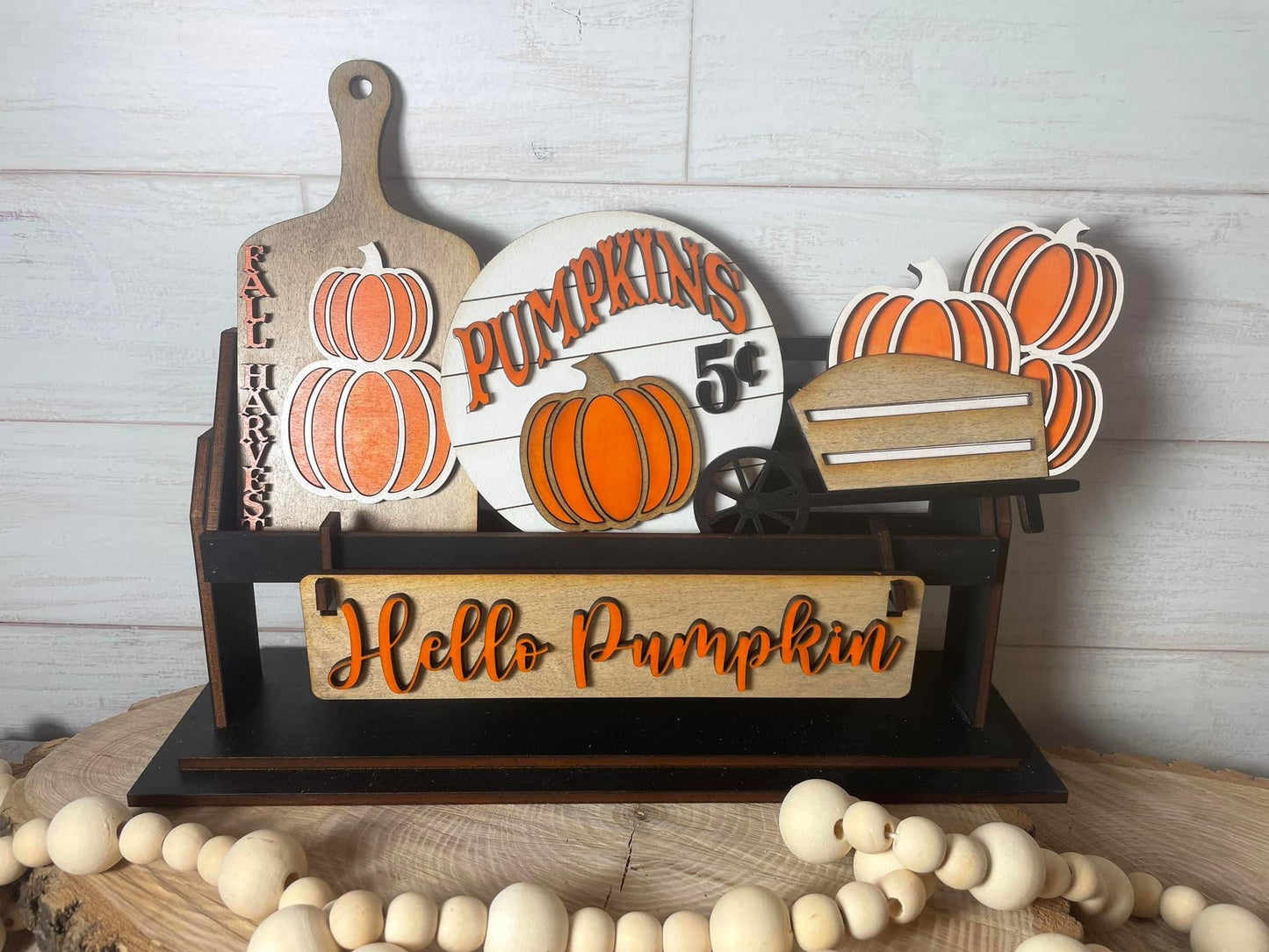 Hello pumpkin wagon/shelf set
