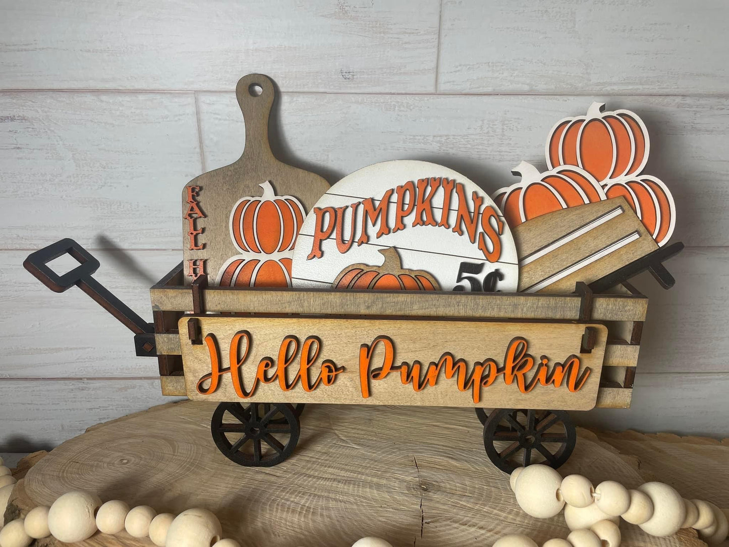 Hello pumpkin wagon/shelf set