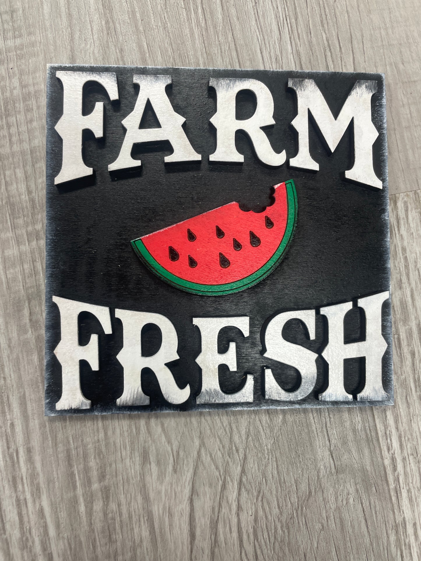 Farm fresh watermelon square insert