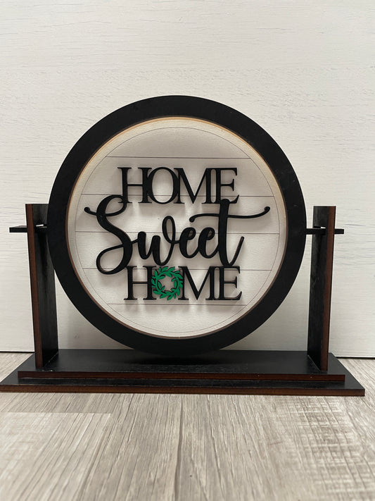 Home sweet home round interchangeable insert