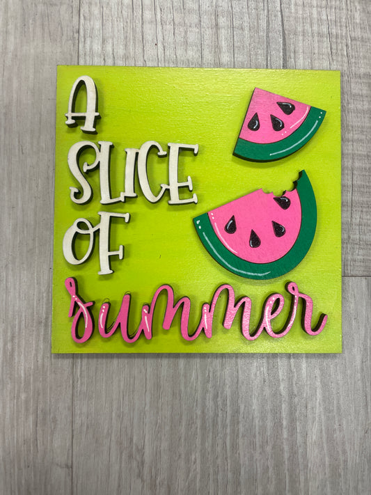 A slice of summer watermelon square insert