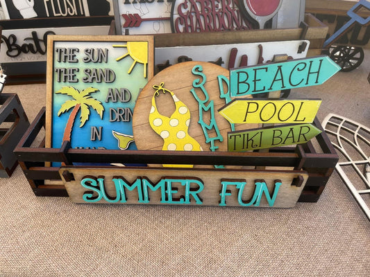 Summer fun wagon/shelf/crate set